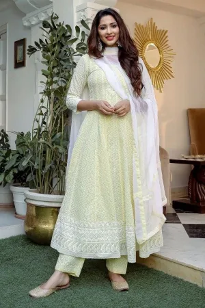 Fashion Vibes Boutique Viscose Chikankari Anarkali Suit