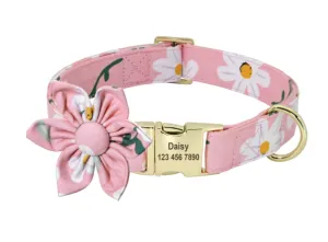 Fashionable Florals: Personalized Collar And Leash Set