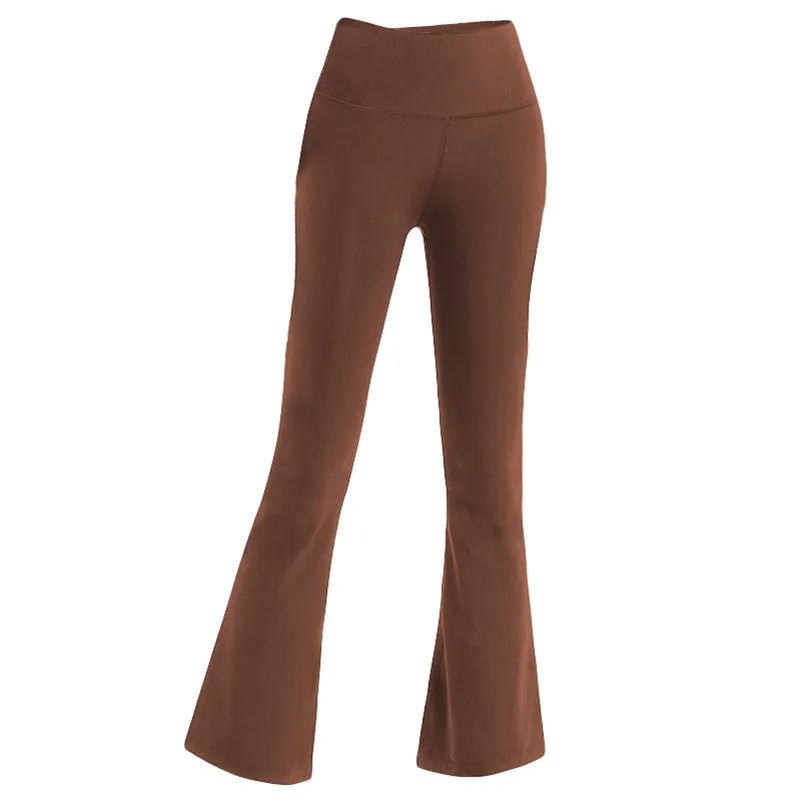 Female Bell-bottom Pants, High Waist, Tight Sports Yoga Trousers