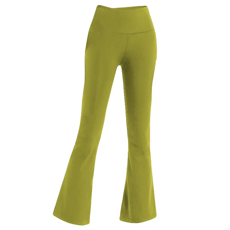 Female Bell-bottom Pants, High Waist, Tight Sports Yoga Trousers
