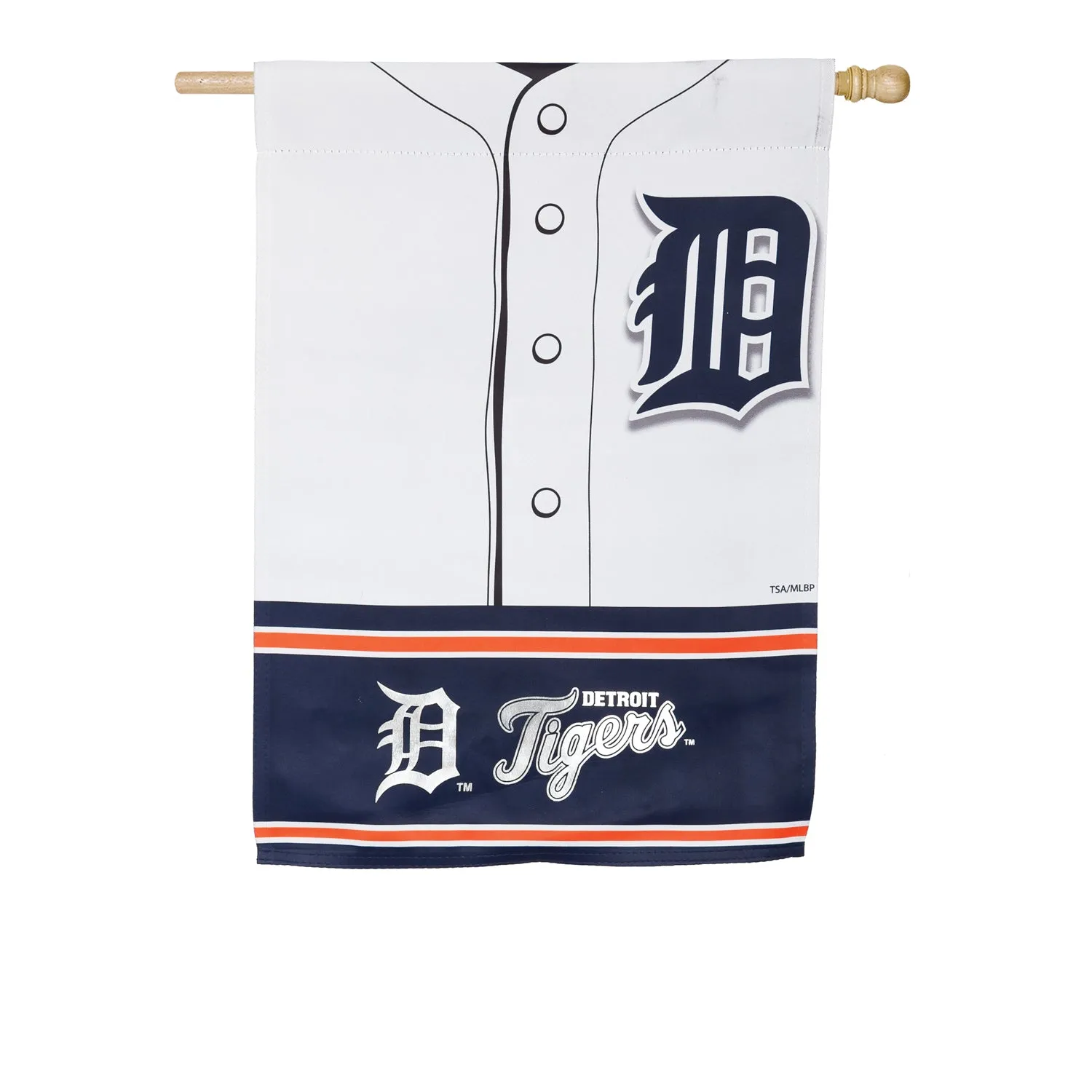 Flag, DS Suede, Foil, Reg, Jersey, Detroit Tigers,13s4209blj