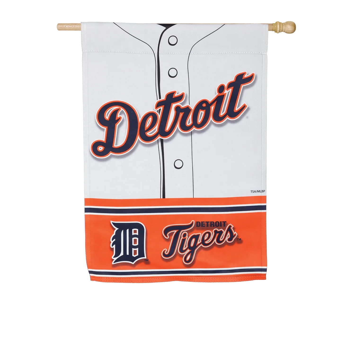 Flag, DS Suede, Foil, Reg, Jersey, Detroit Tigers,13s4209blj