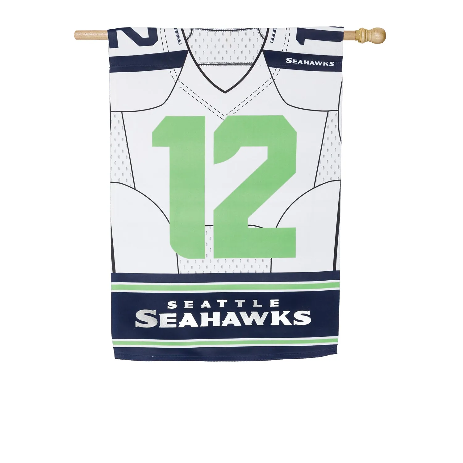 Flag, DS Suede, Foil, Reg, Jersey, Seattle Seahawks,13s3827blj