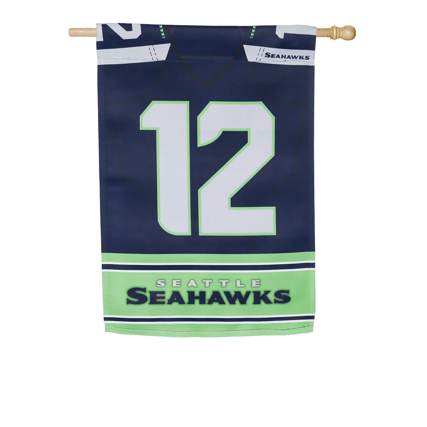 Flag, DS Suede, Foil, Reg, Jersey, Seattle Seahawks,13s3827blj