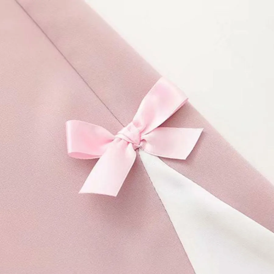 Flower Embroidery Bow Knot Wide Leg Pants J40331