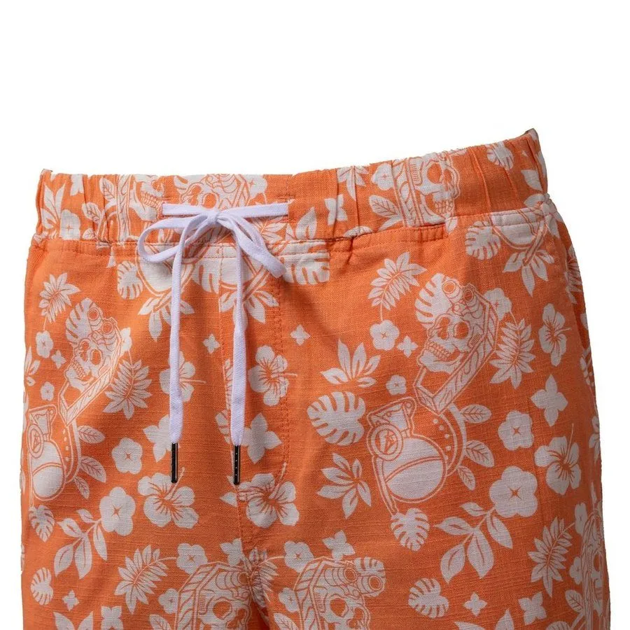 Getaway Casual Shorts - Tropical Death - Apricot Crush