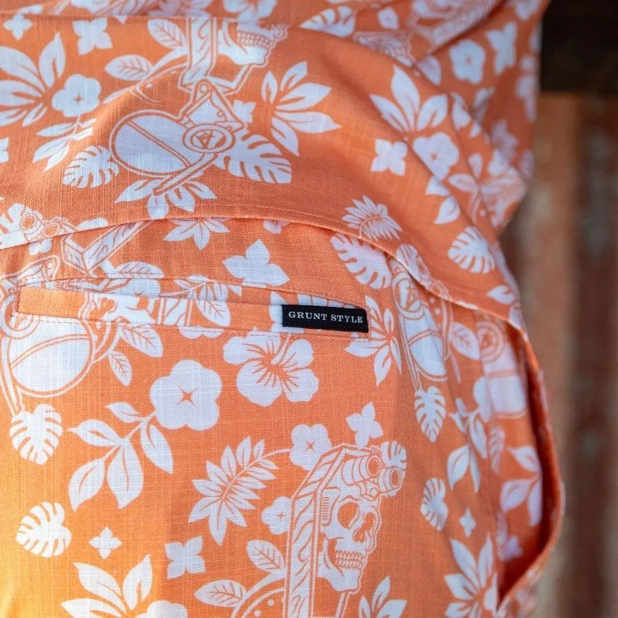 Getaway Casual Shorts - Tropical Death - Apricot Crush