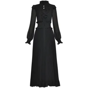 Giselle High Elastic Waist Slim Long Dress