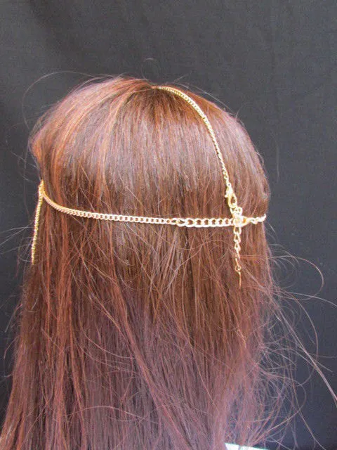 Gold Head Chains Fashionable Long Front Fringes Hair Piece Hot Fashion