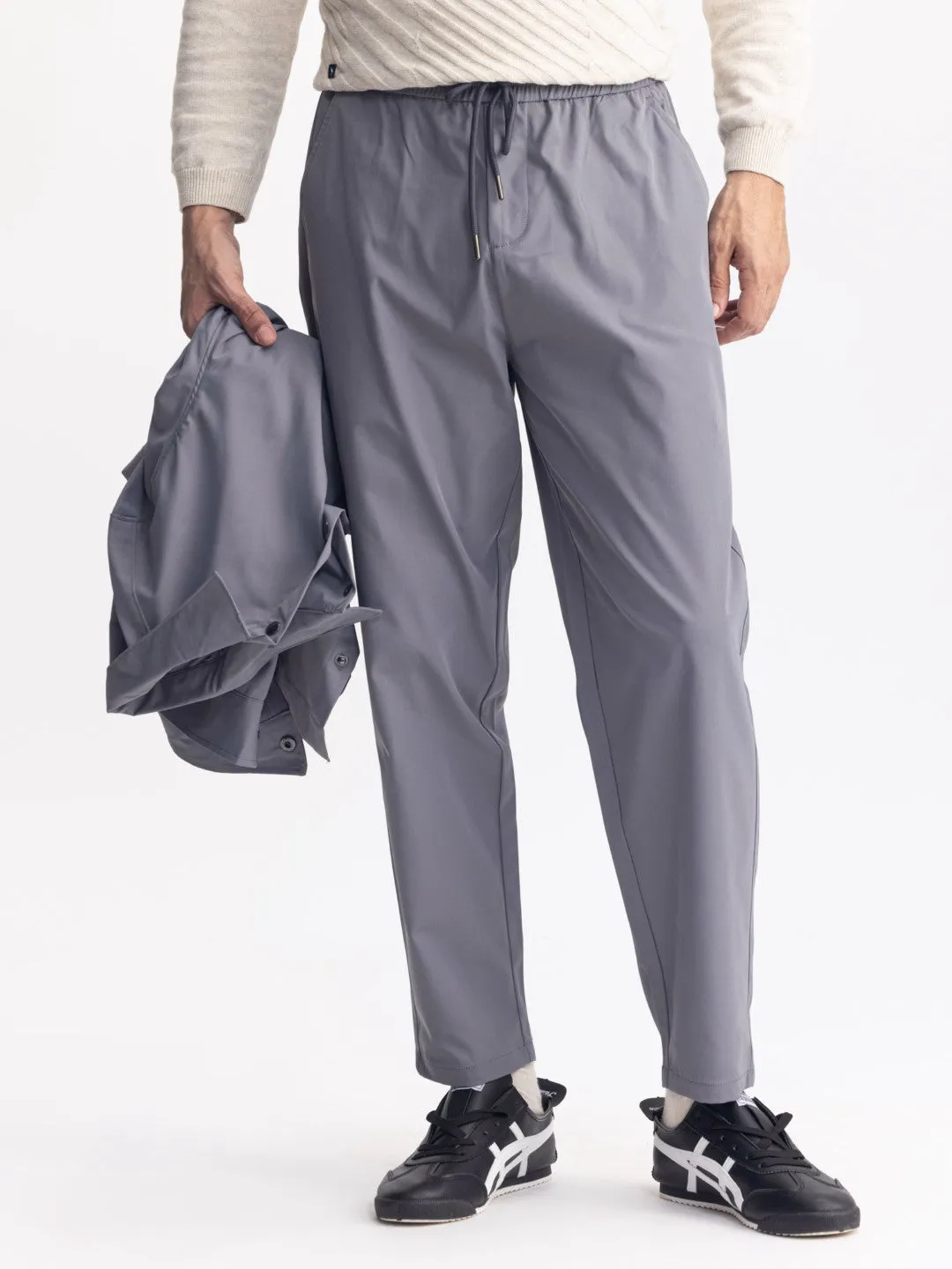 Grey Loose Crop Jogger Pant