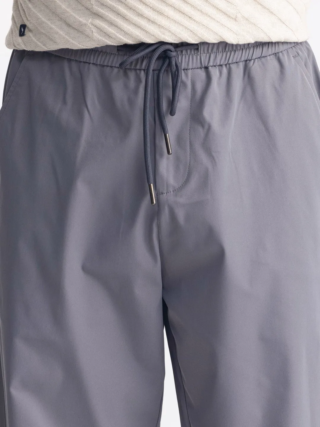 Grey Loose Crop Jogger Pant