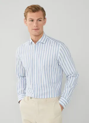 Hackett Mens Bold Stripe Shirt - Blue or green stripe