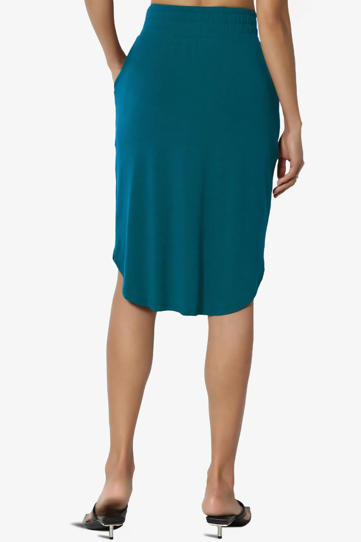 Hadyn Casual Elastic High Waist Straight Skirt