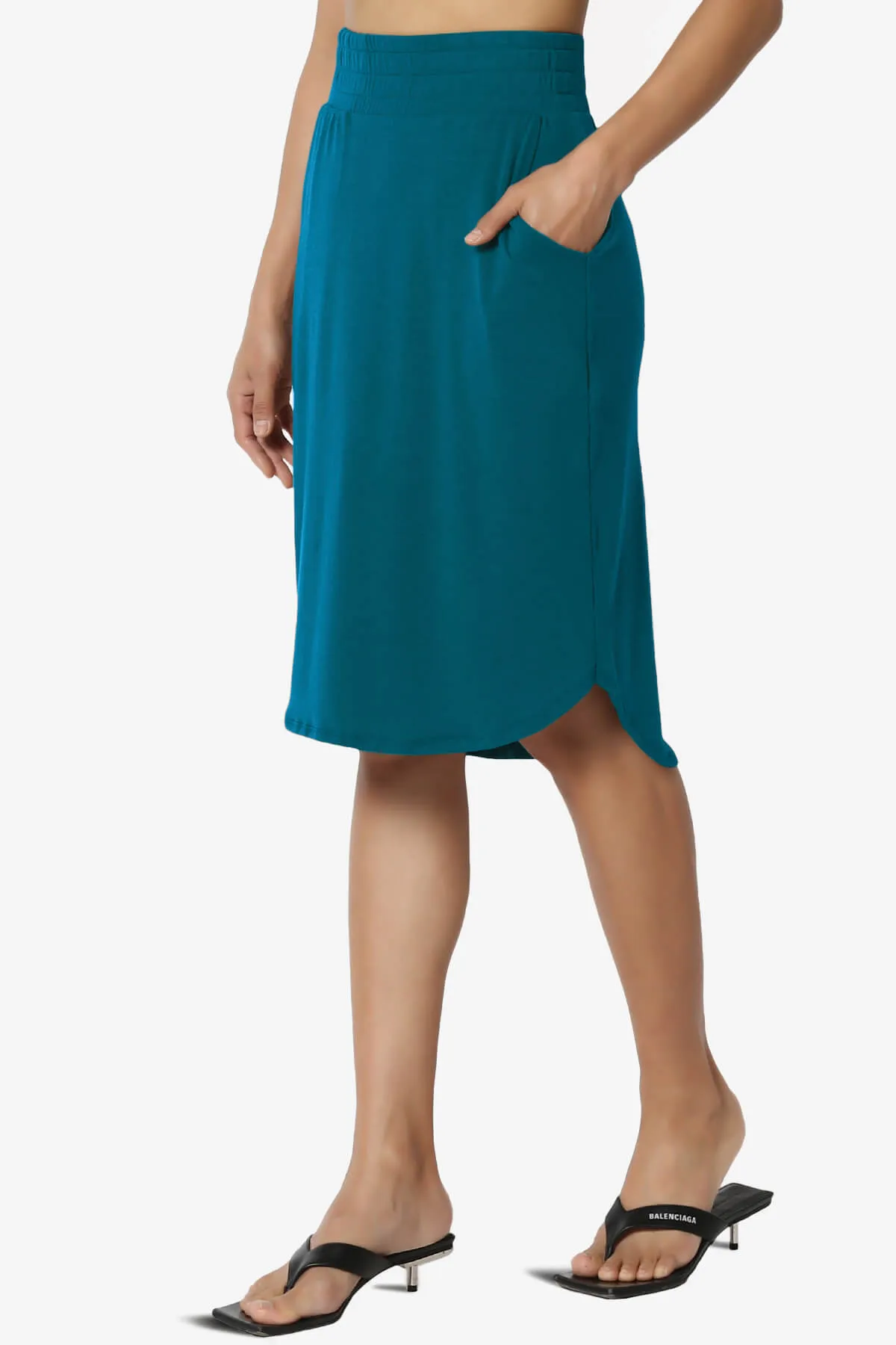 Hadyn Casual Elastic High Waist Straight Skirt