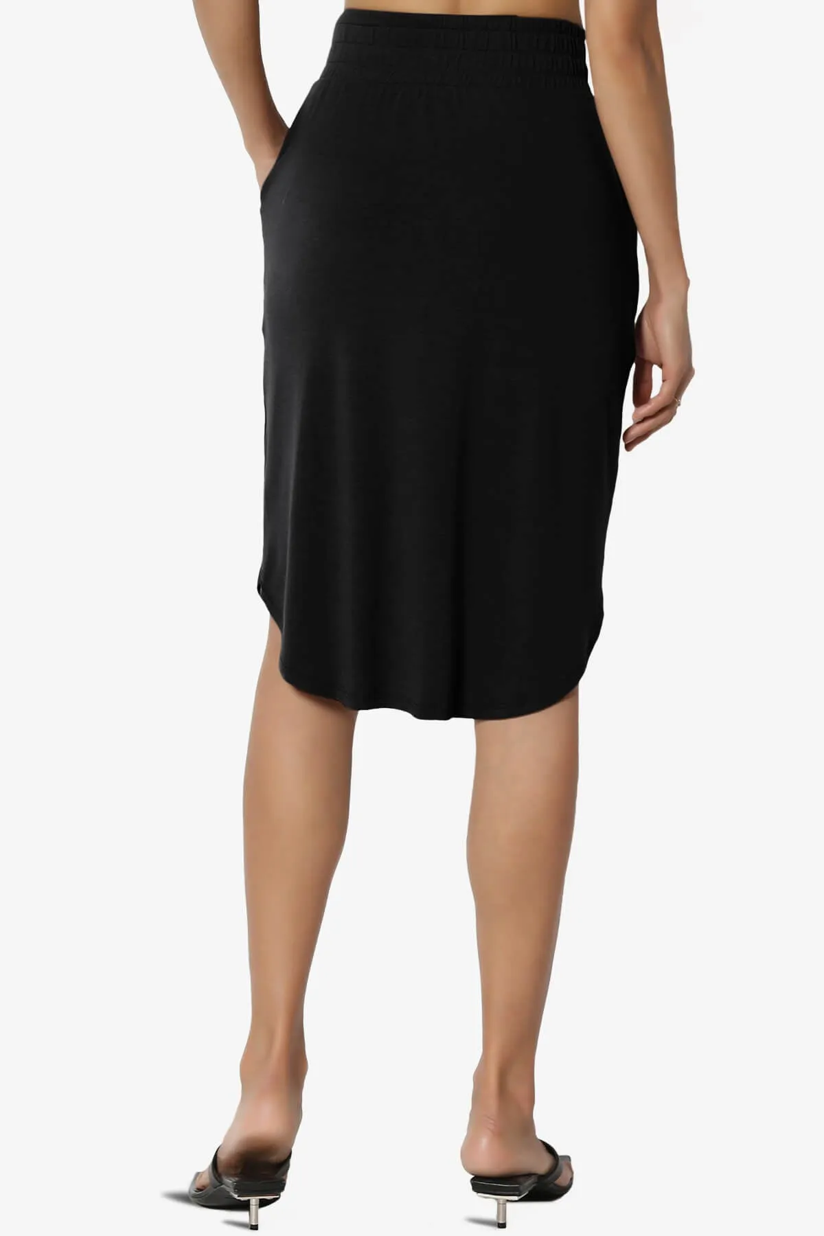 Hadyn Casual Elastic High Waist Straight Skirt