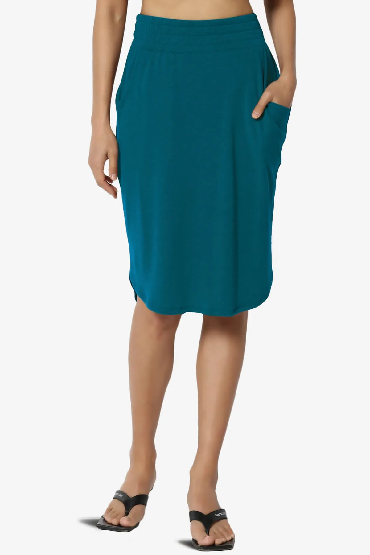Hadyn Casual Elastic High Waist Straight Skirt