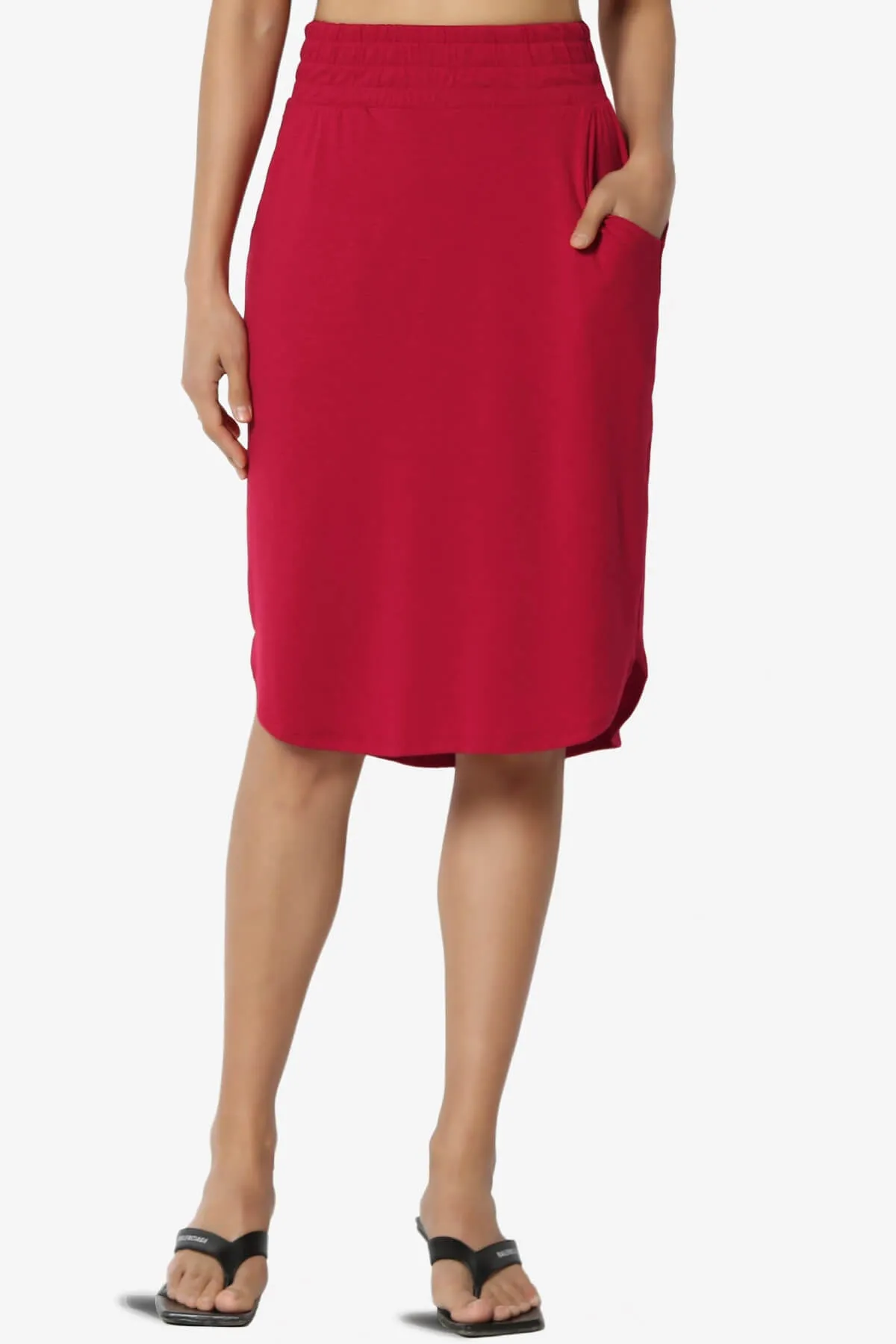 Hadyn Casual Elastic High Waist Straight Skirt