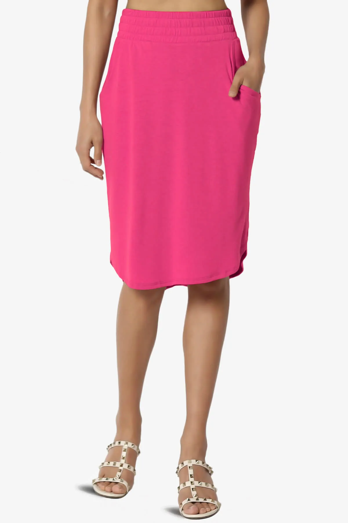 Hadyn Casual Elastic High Waist Straight Skirt