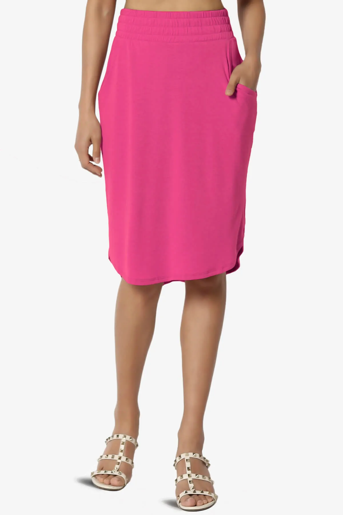 Hadyn Casual Elastic High Waist Straight Skirt