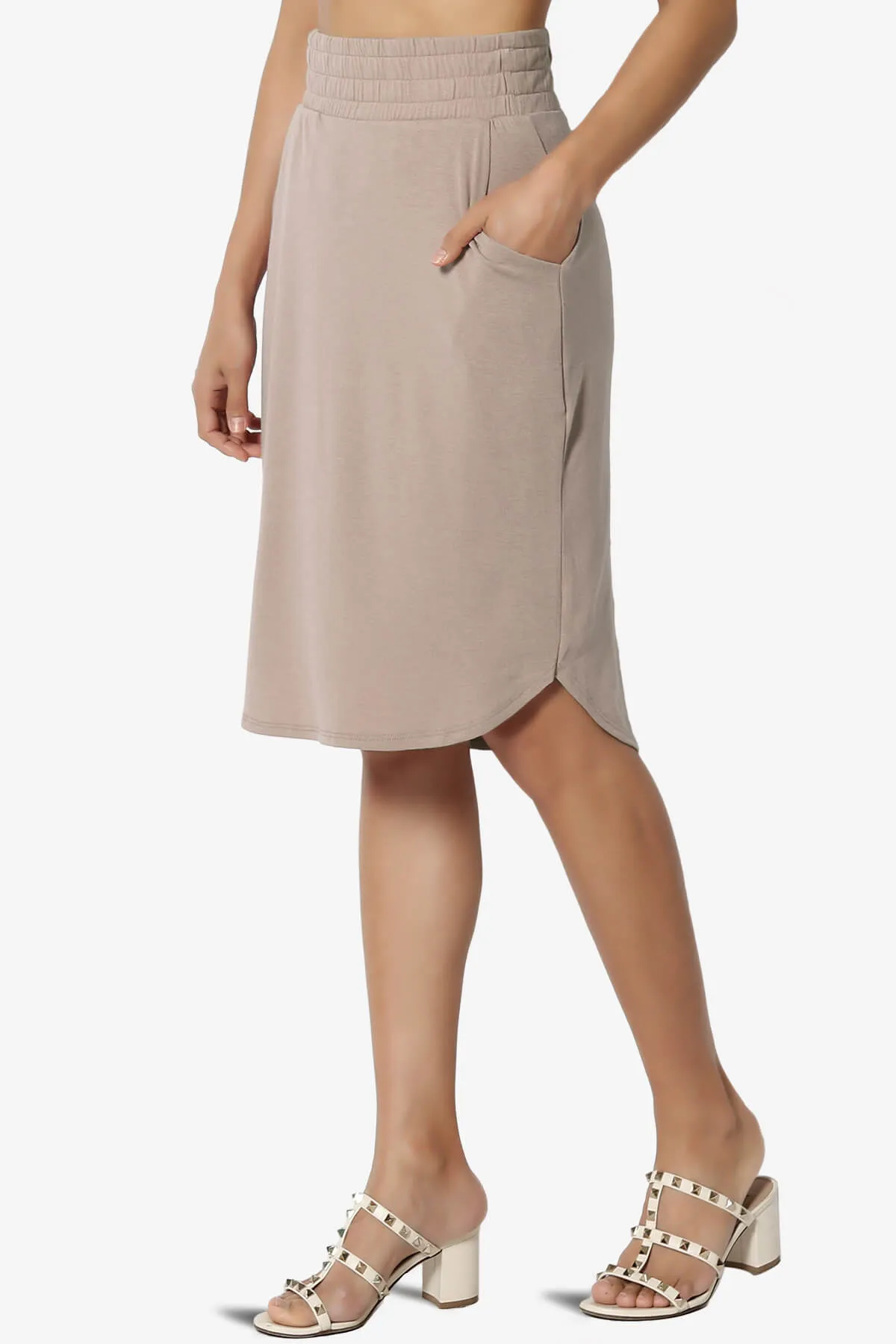 Hadyn Casual Elastic High Waist Straight Skirt