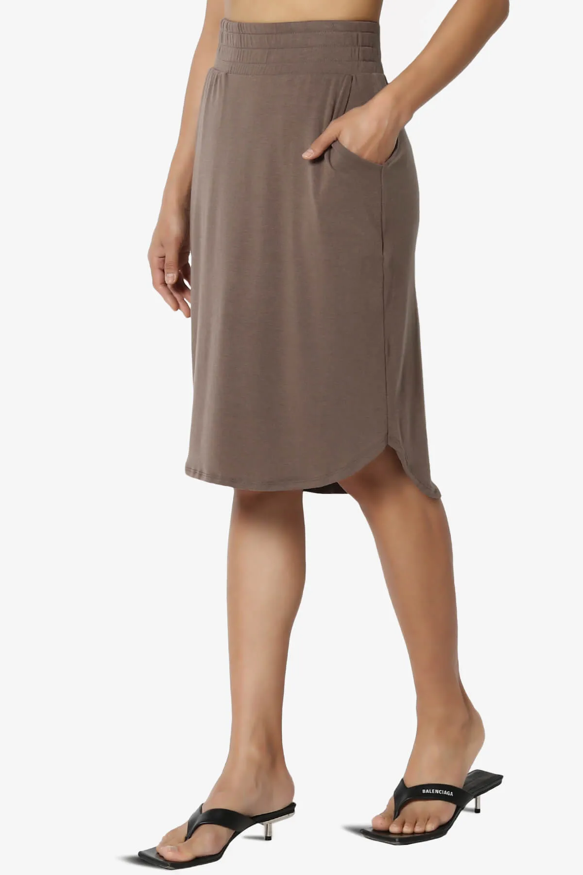 Hadyn Casual Elastic High Waist Straight Skirt