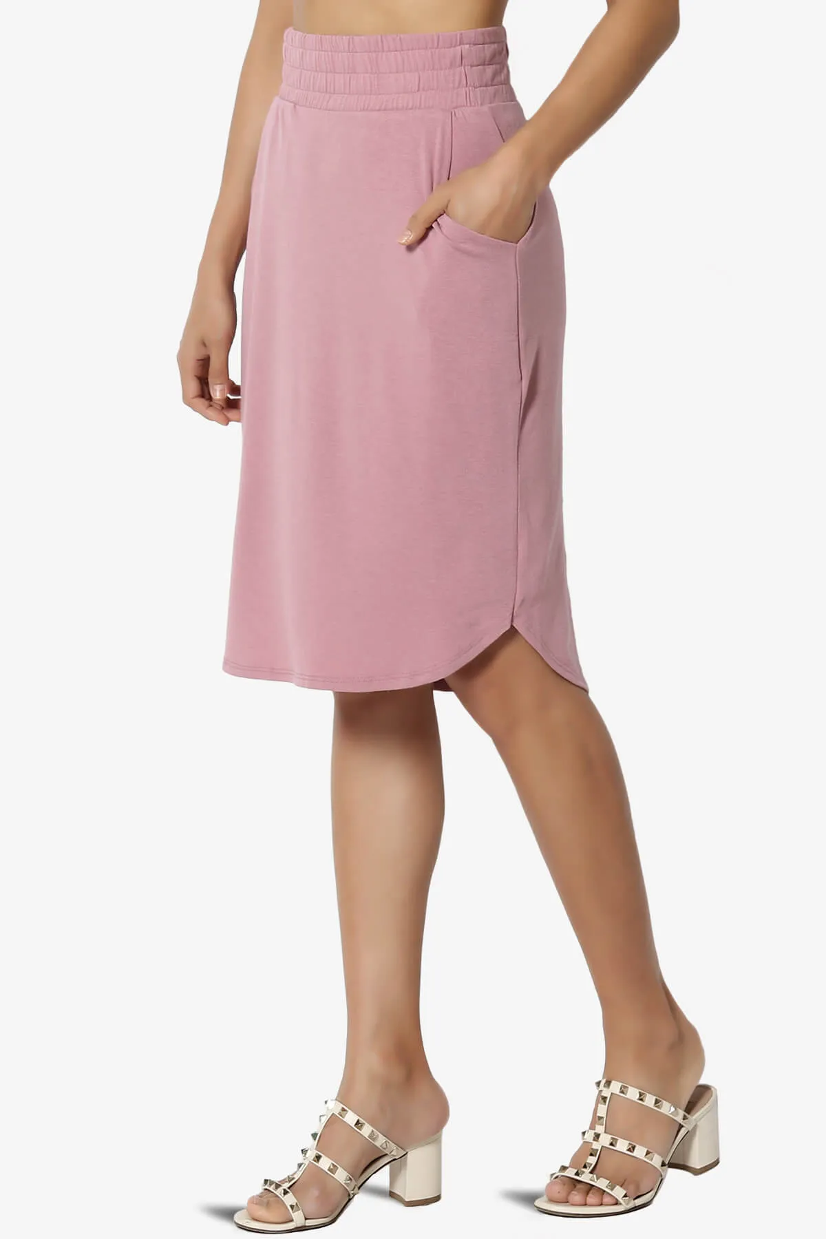 Hadyn Casual Elastic High Waist Straight Skirt