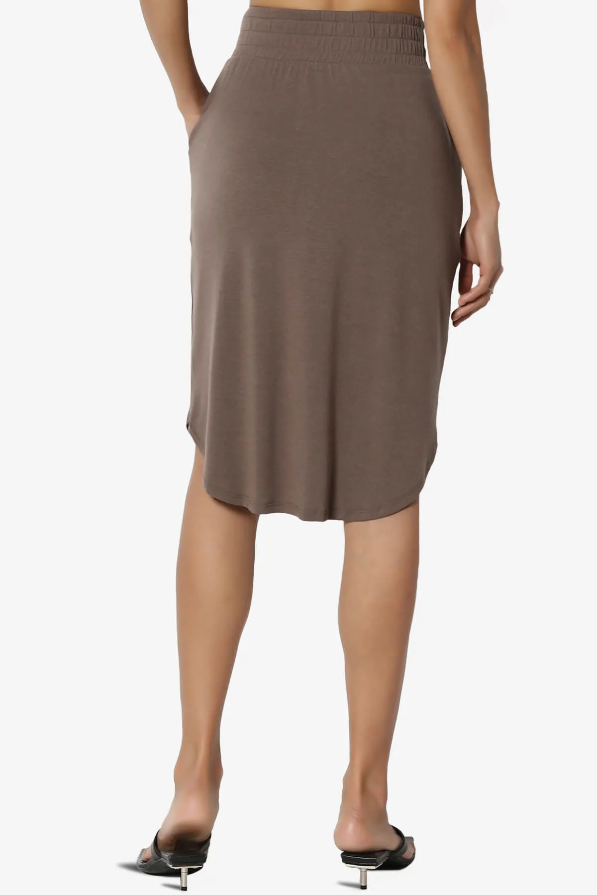 Hadyn Casual Elastic High Waist Straight Skirt