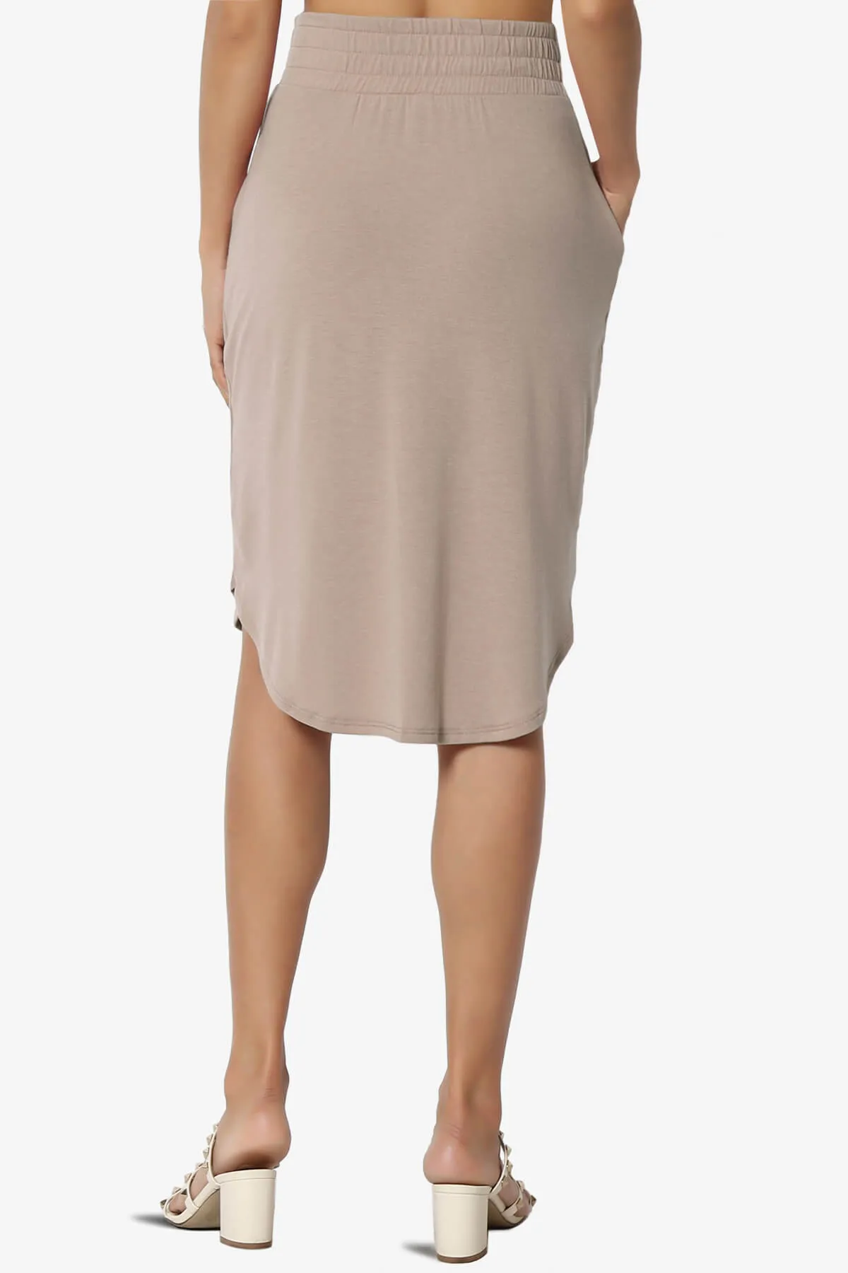 Hadyn Casual Elastic High Waist Straight Skirt