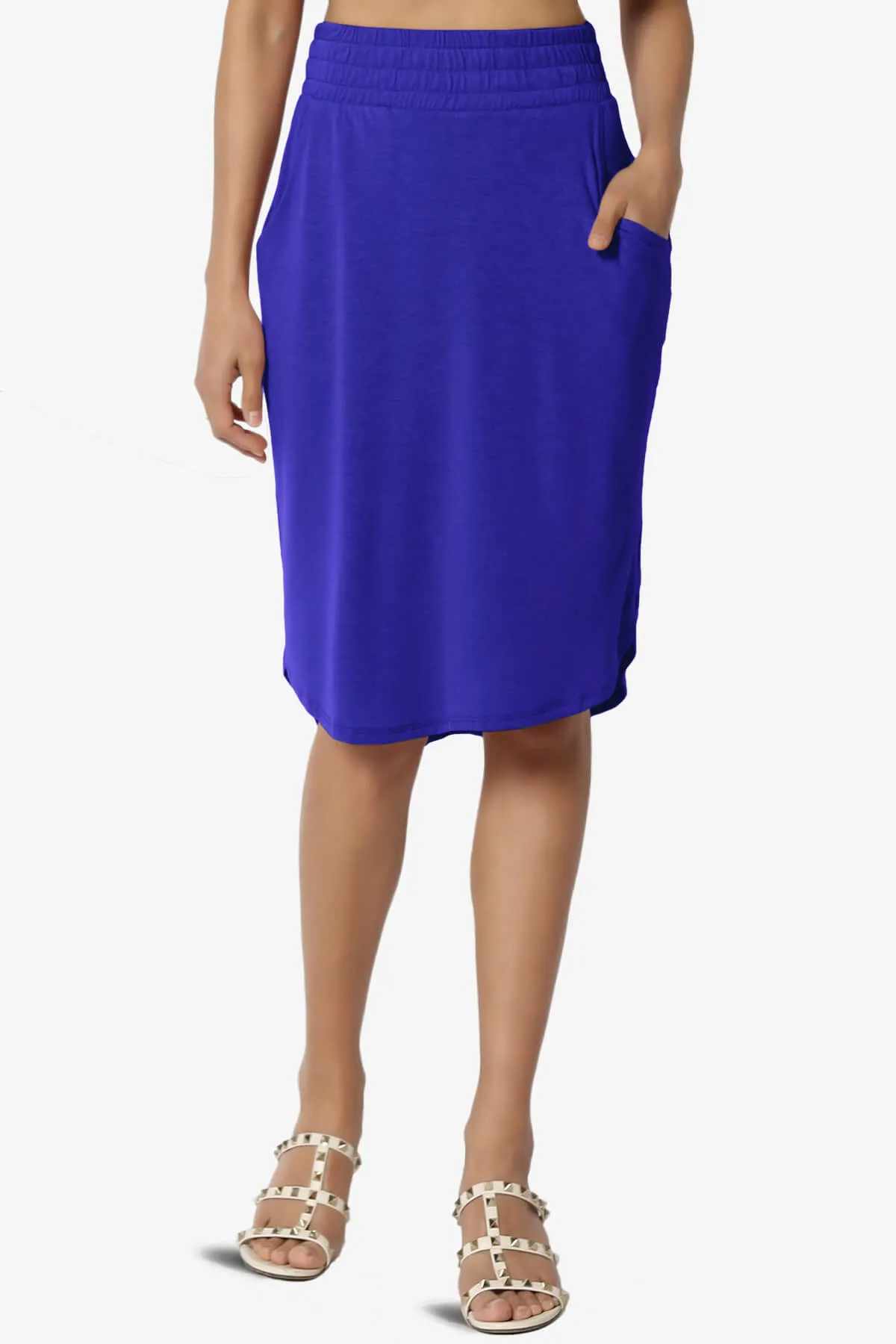 Hadyn Casual Elastic High Waist Straight Skirt