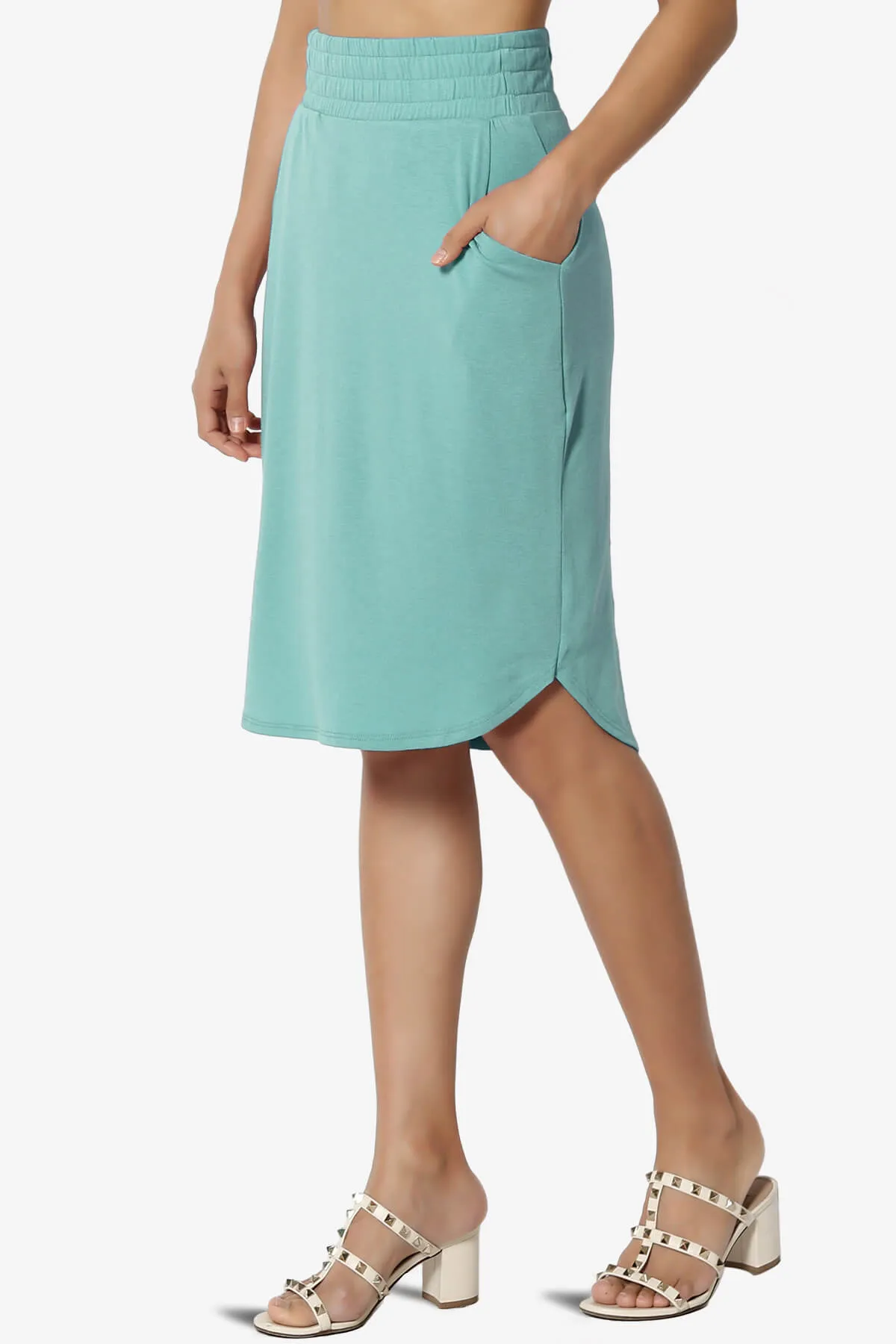Hadyn Casual Elastic High Waist Straight Skirt