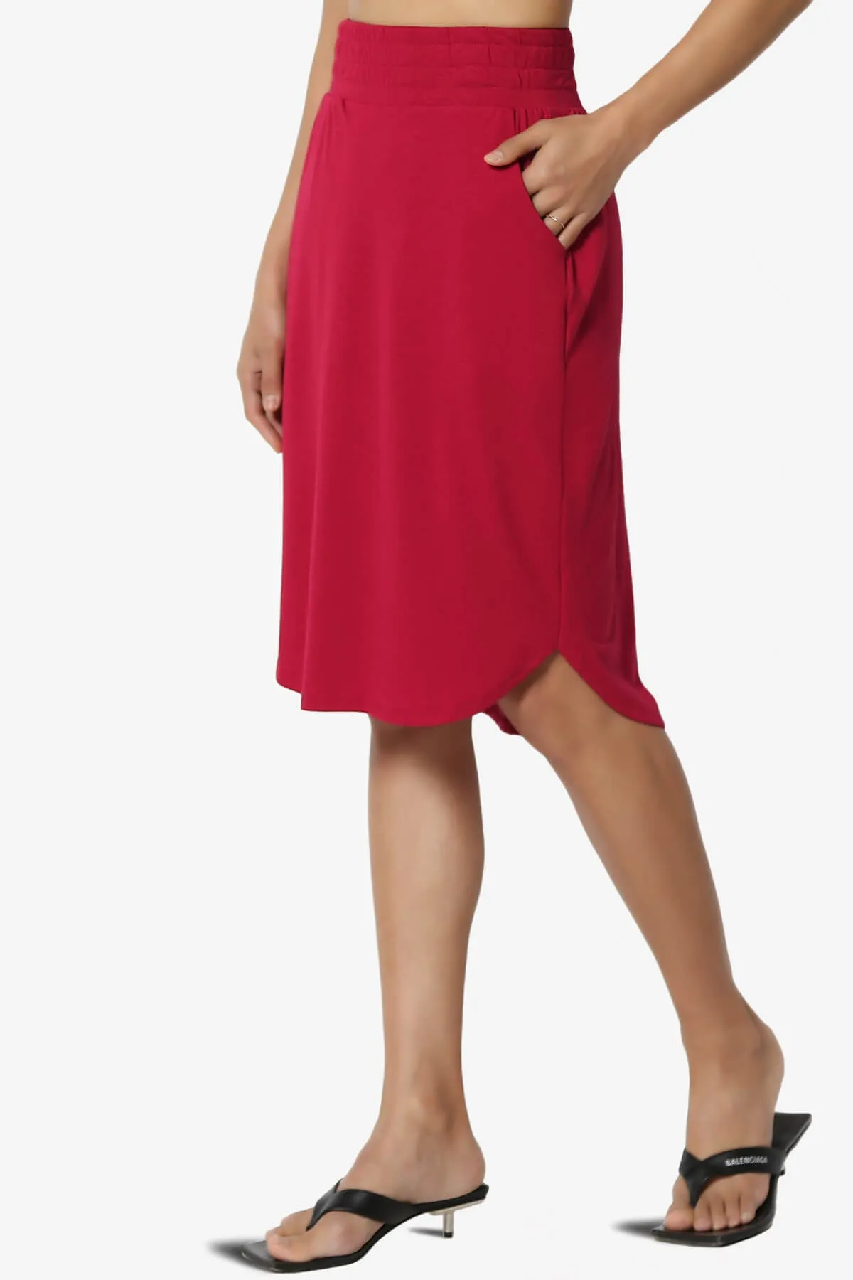 Hadyn Casual Elastic High Waist Straight Skirt