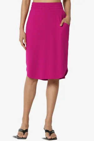 Hadyn Casual Elastic High Waist Straight Skirt