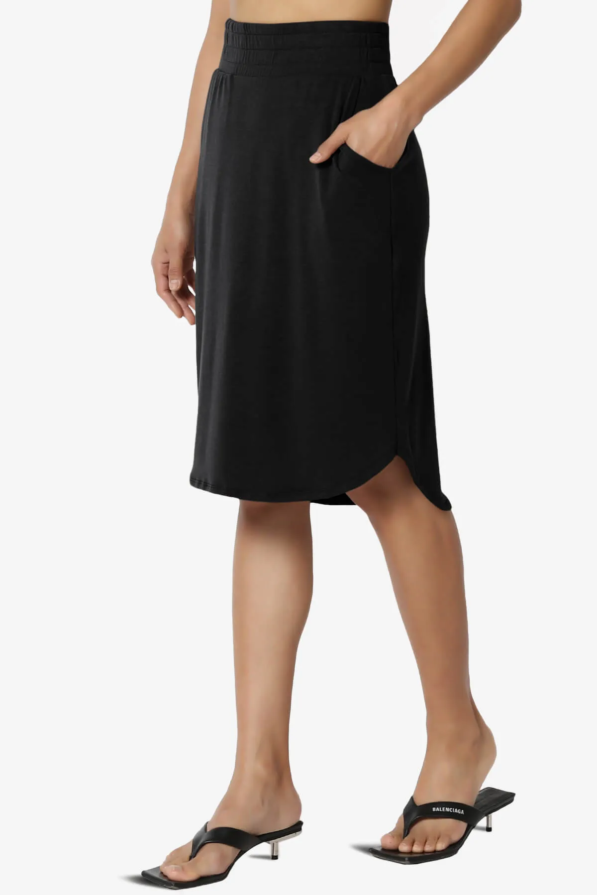 Hadyn Casual Elastic High Waist Straight Skirt