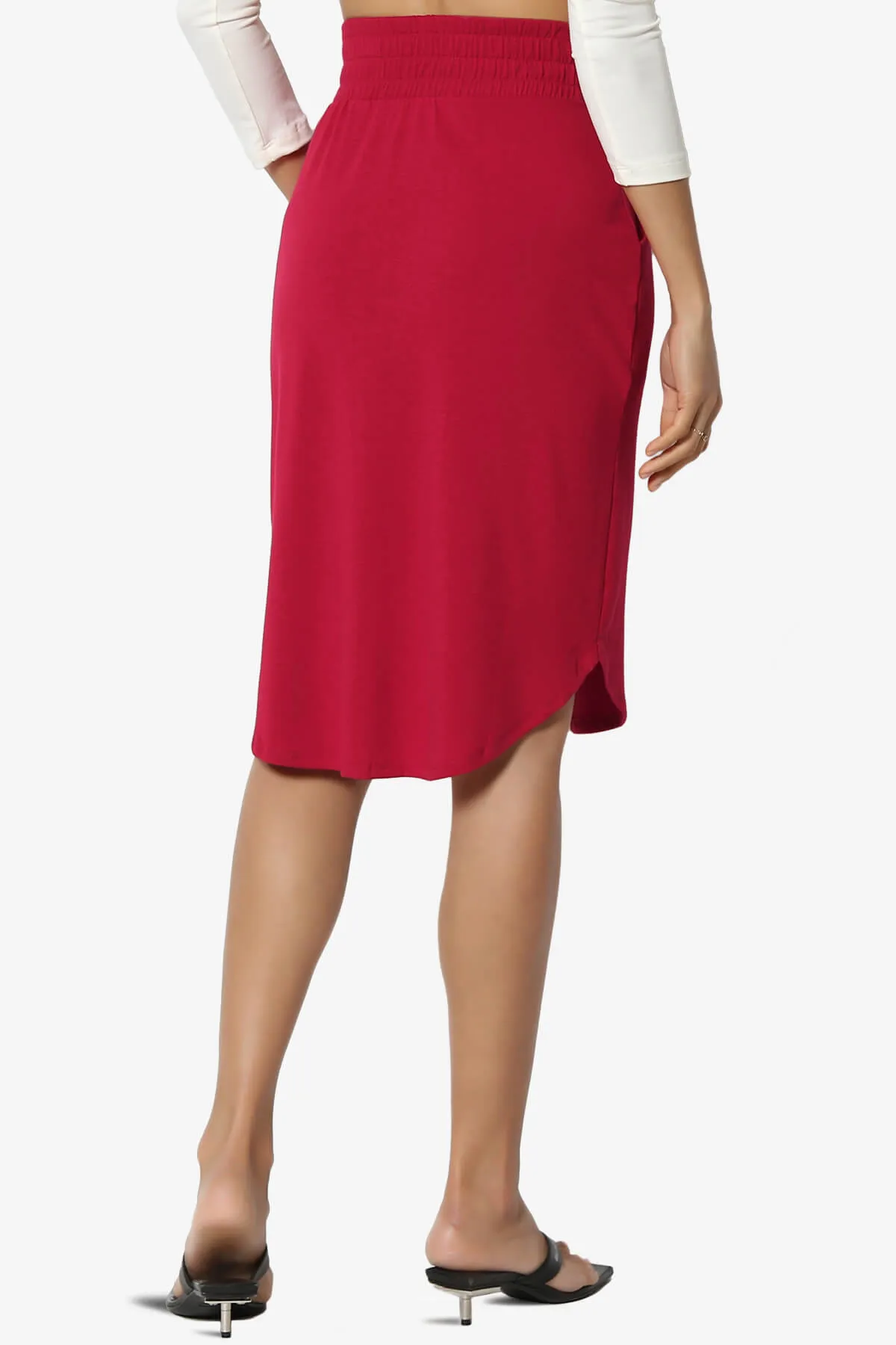 Hadyn Casual Elastic High Waist Straight Skirt