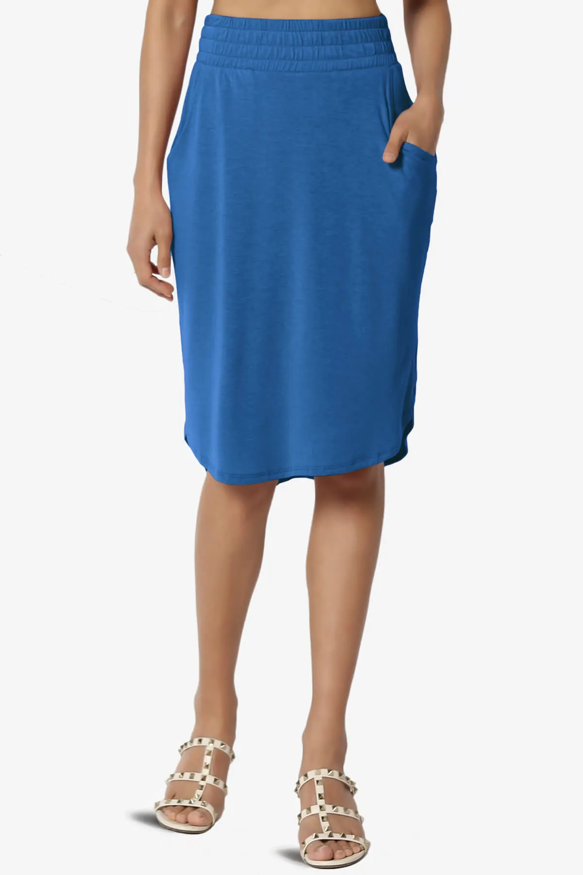 Hadyn Casual Elastic High Waist Straight Skirt