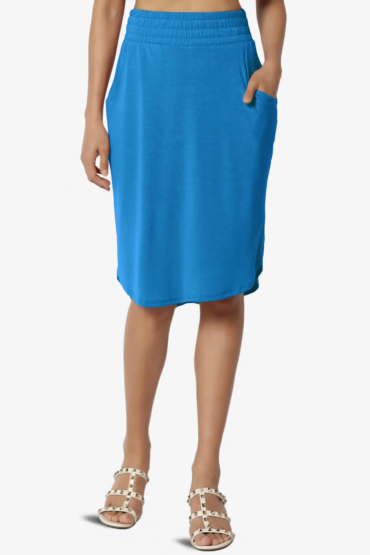 Hadyn Casual Elastic High Waist Straight Skirt