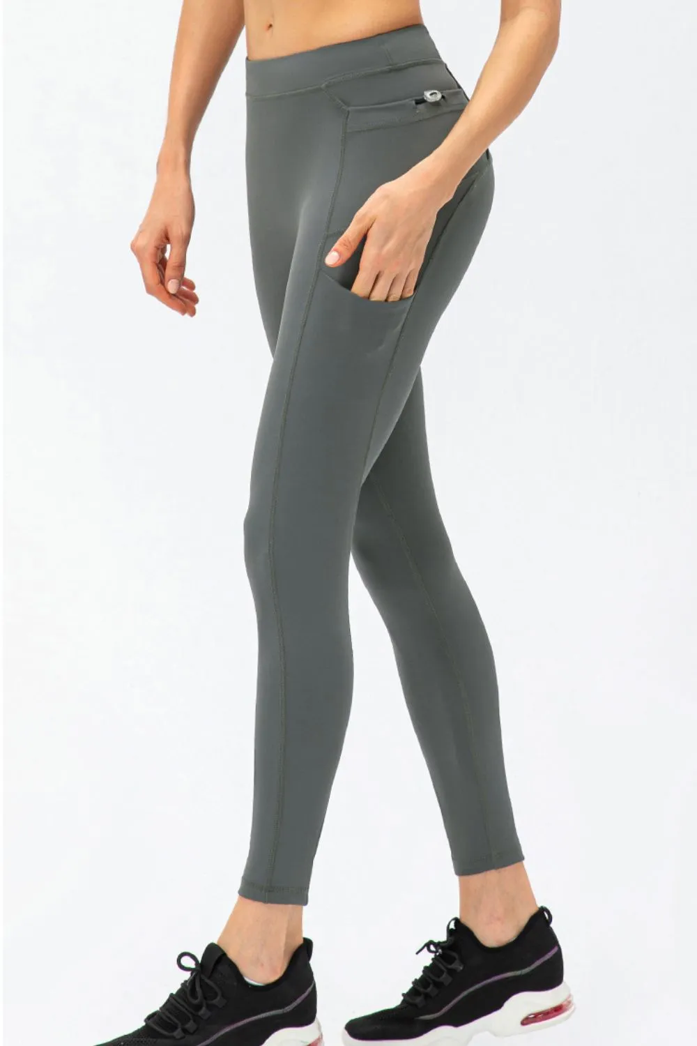 High Waist Long Sports Pants with Pockets
