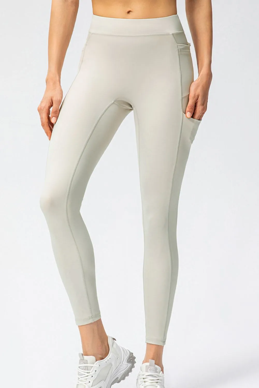 High Waist Long Sports Pants with Pockets