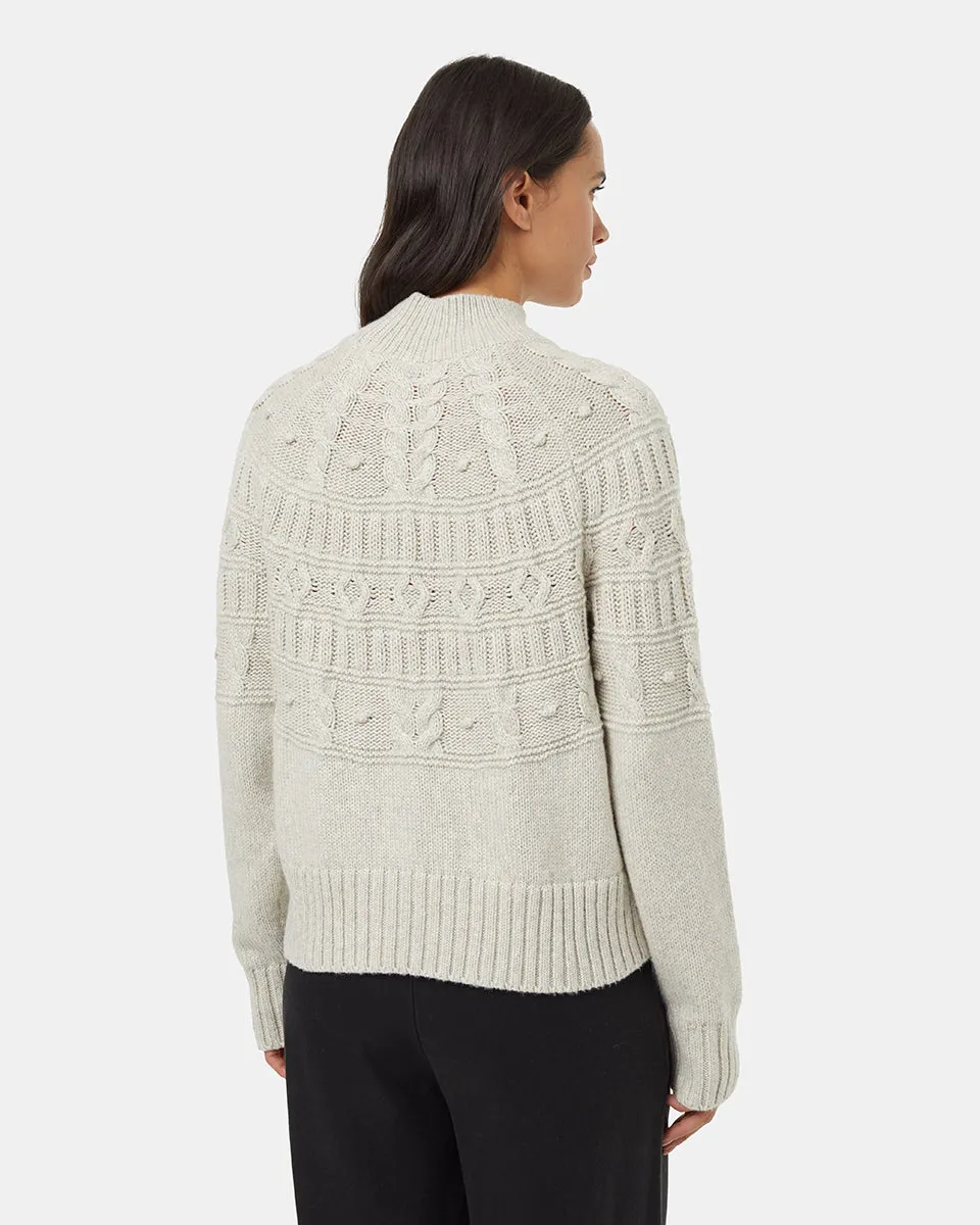 Highline Pom Mock Neck Sweater