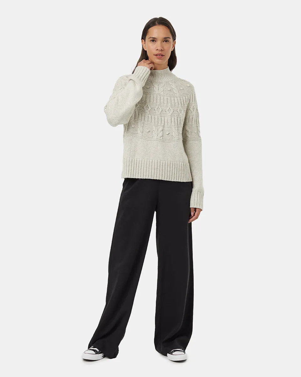 Highline Pom Mock Neck Sweater