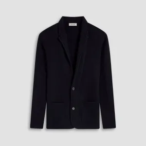 Honeycomb Stitch Two Button Knitted Blazer