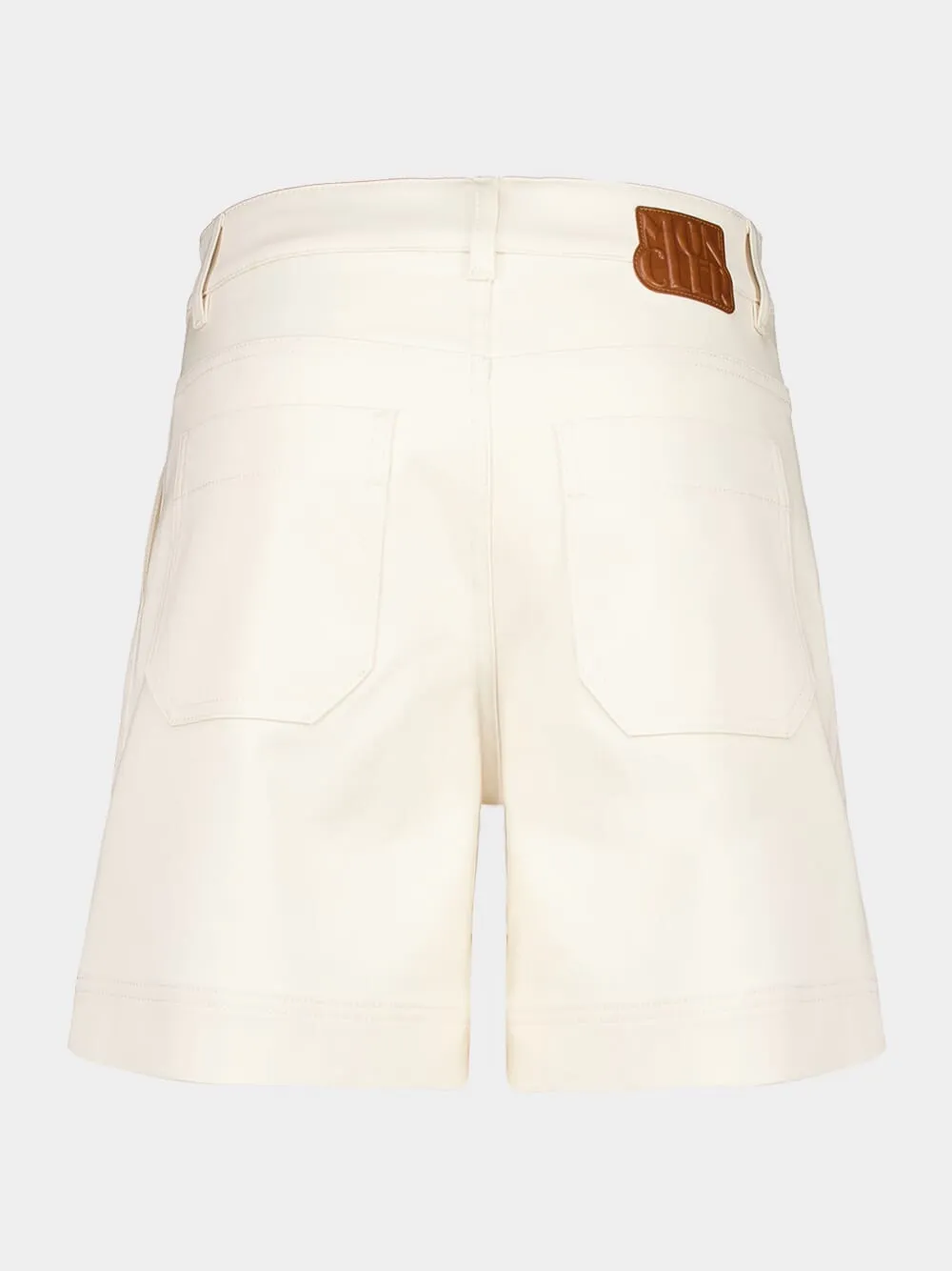 Ivory Casual Cotton Shorts