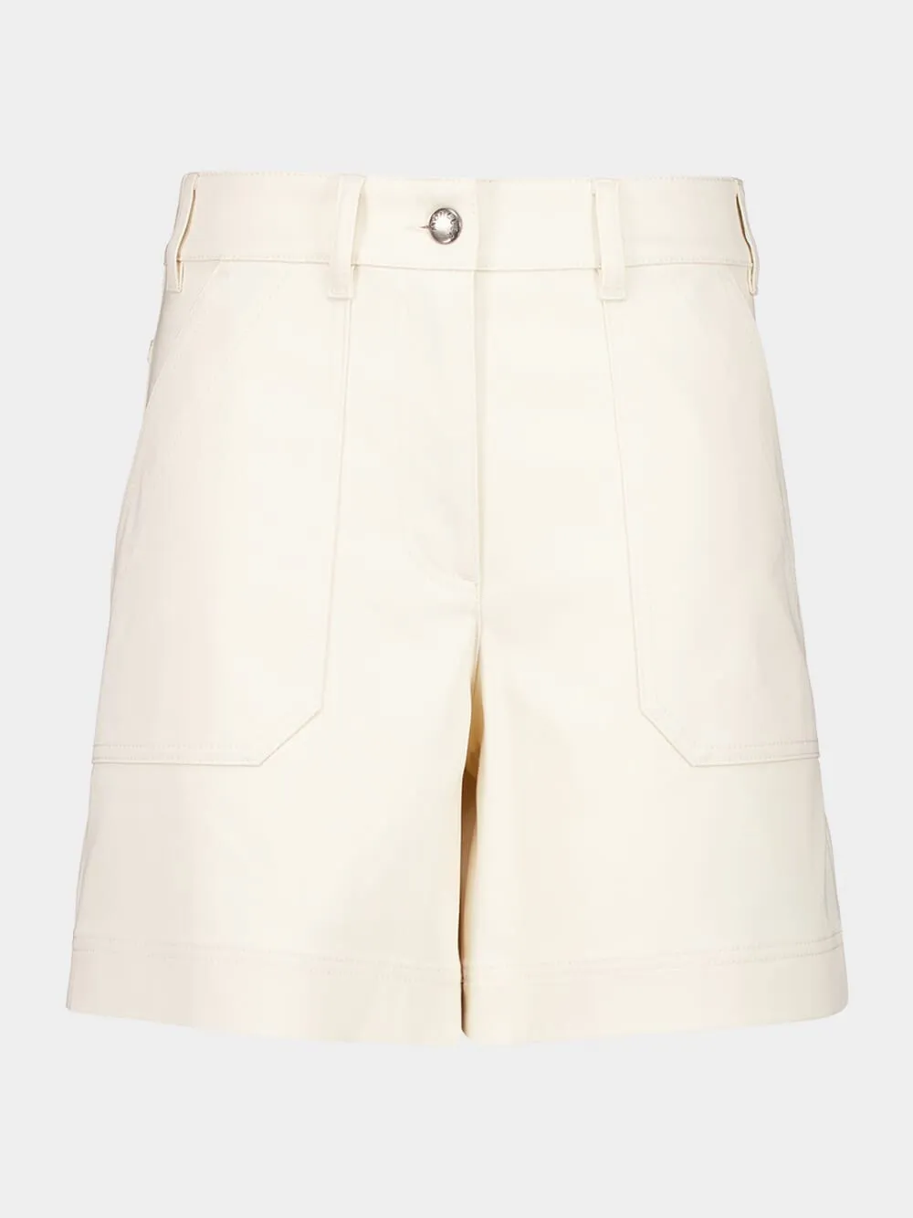 Ivory Casual Cotton Shorts