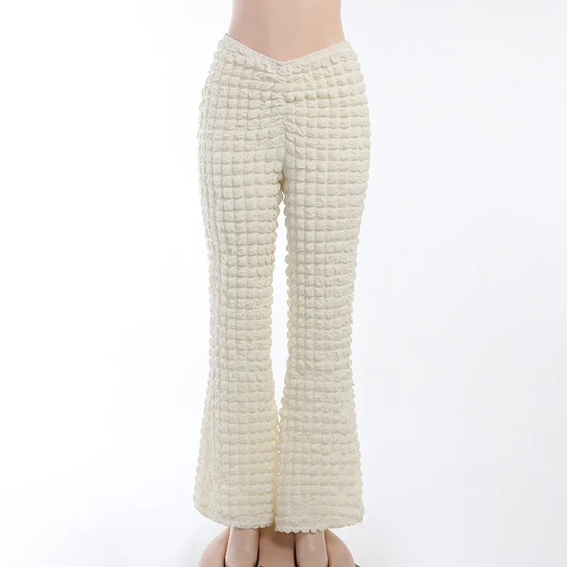 Jacquard Knitted Casual Pants