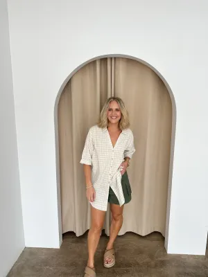 Jessie Shirt- Beige gingham