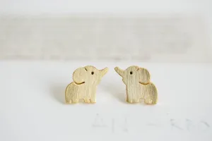 Jisensp Fashion Jewelry Minimalist Elephant Earrings Simple Cute Animal Ear Studs Mother's Day Gift pendientes mujer moda