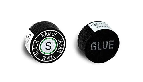 KAMUI Black Laminated Pool Billiard CUE TIP - 1 pc (Soft, 12.5 mm)