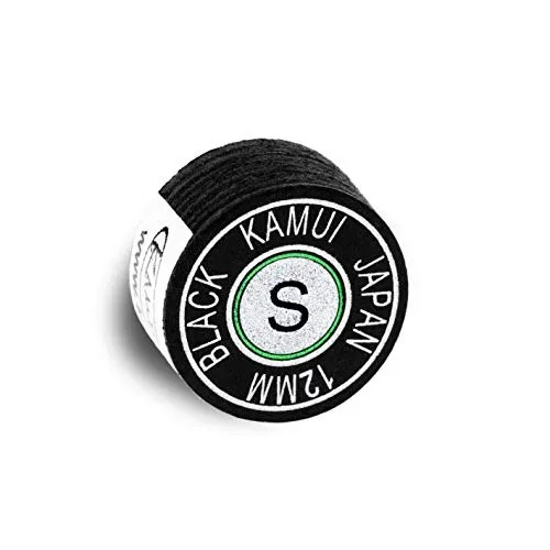 KAMUI Black Laminated Pool Billiard CUE TIP - 1 pc (Soft, 12.5 mm)