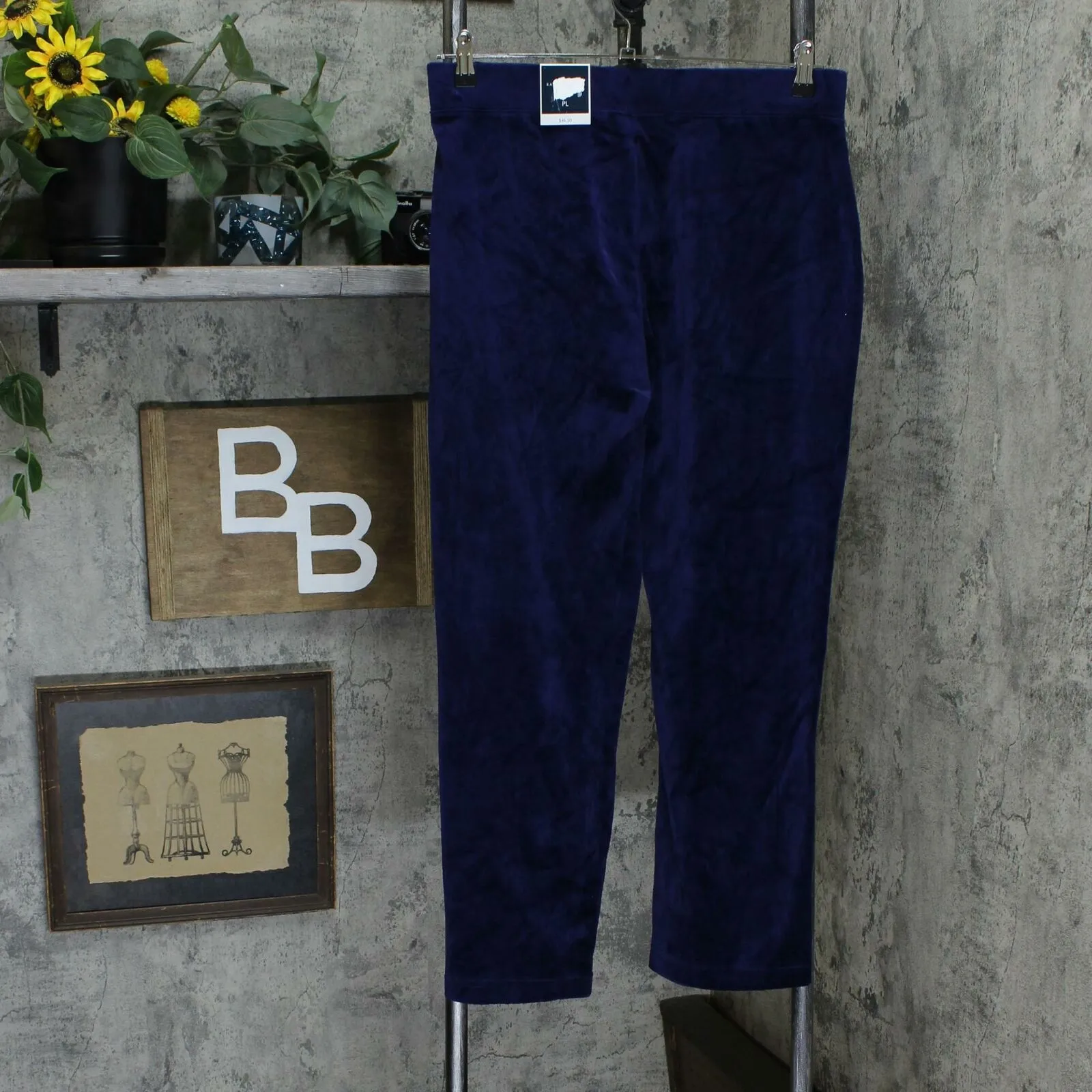 Karen Scott Petite Pull On Velour Pants