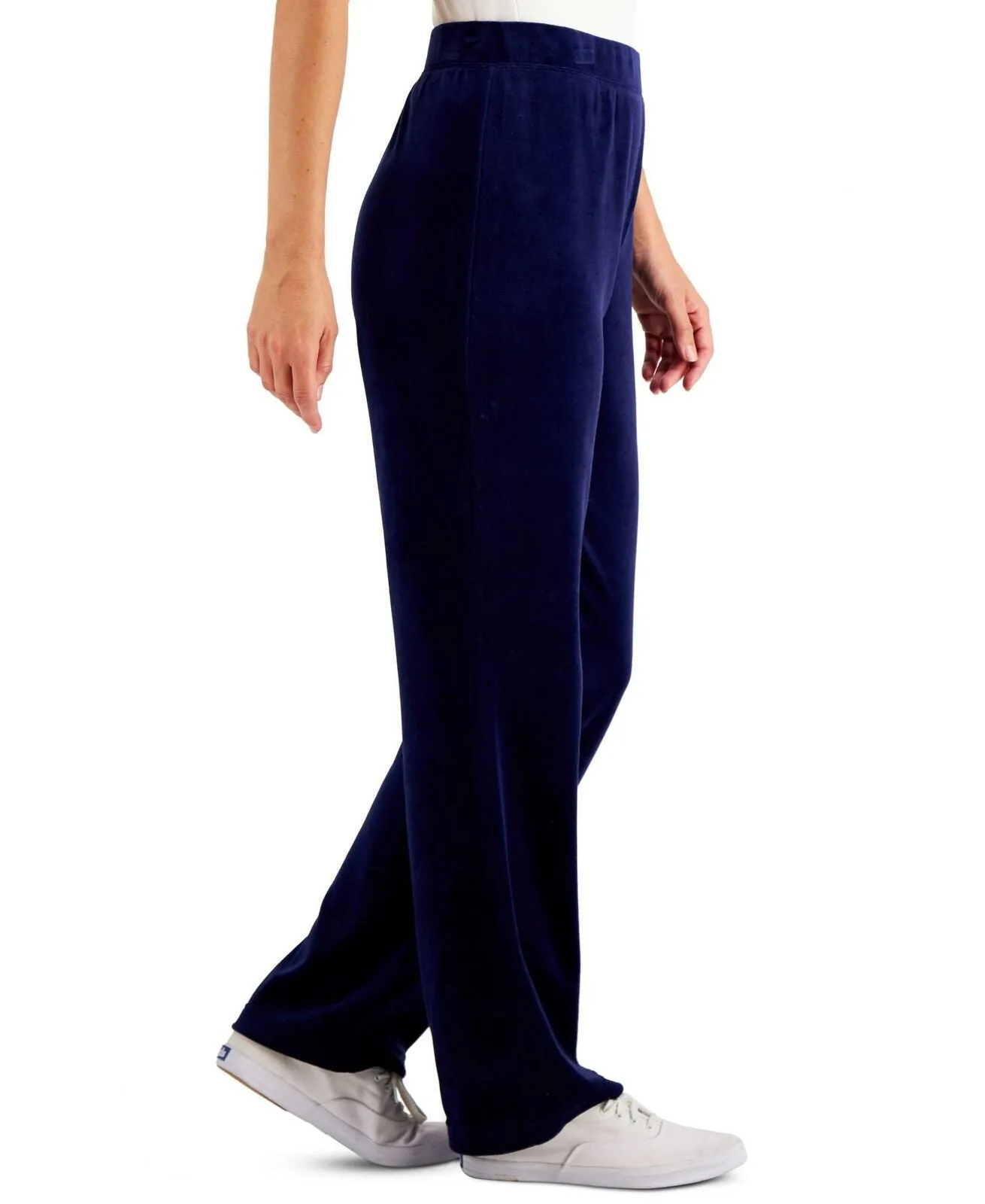 Karen Scott Petite Pull On Velour Pants